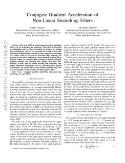 Conjugate Gradient Acceleration of Non-Linear Smoothing Filters