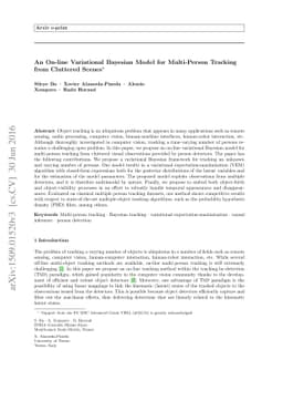 An On-line Variational Bayesian Model for Multi-Person Tracking from
  Cluttered Scenes