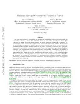 Minimum Spectral Connectivity Projection Pursuit