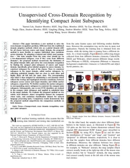 Unsupervised Cross-Domain Recognition by Identifying Compact Joint
  Subspaces