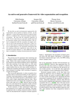 An end-to-end generative framework for video segmentation and
  recognition