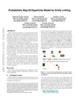 Probabilistic Bag-Of-Hyperlinks Model for Entity Linking
