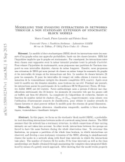 Modelling time evolving interactions in networks through a non
  stationary extension of stochastic block models