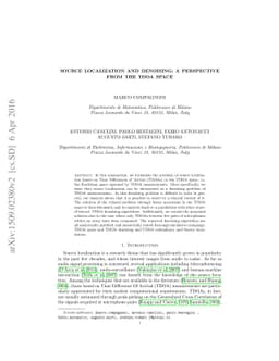 Source localization and denoising: a perspective from the TDOA space