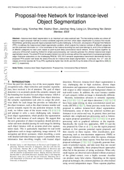 Proposal-free Network for Instance-level Object Segmentation