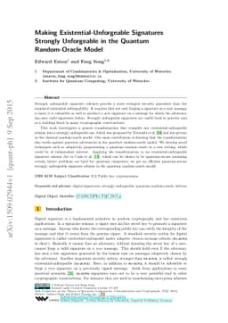Making Existential-Unforgeable Signatures Strongly Unforgeable in the
  Quantum Random-Oracle Model