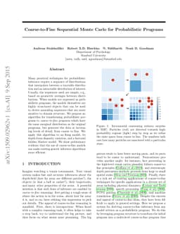 Coarse-to-Fine Sequential Monte Carlo for Probabilistic Programs