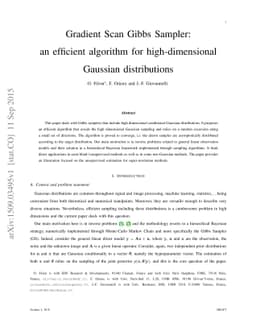 Gradient Scan Gibbs Sampler: an efficient algorithm for high-dimensional
  Gaussian distributions