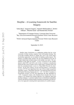 DeepSat - A Learning framework for Satellite Imagery