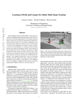 Learning to Divide and Conquer for Online Multi-Target Tracking