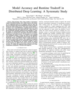 Model Accuracy and Runtime Tradeoff in Distributed Deep Learning:A
  Systematic Study