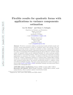 Flexible results for quadratic forms with applications to variance
  components estimation