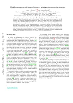 Modeling sequences and temporal networks with dynamic community
  structures