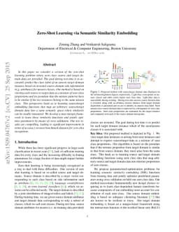 Zero-Shot Learning via Semantic Similarity Embedding