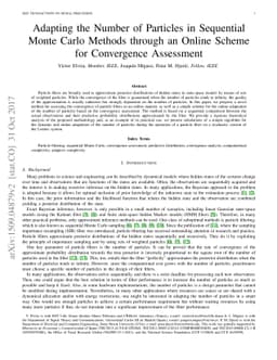 Adapting the Number of Particles in Sequential Monte Carlo Methods
  through an Online Scheme for Convergence Assessment