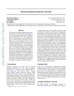 Recurrent Spatial Transformer Networks