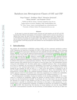 Backdoors into Heterogeneous Classes of SAT and CSP