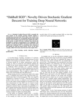 "Oddball SGD": Novelty Driven Stochastic Gradient Descent for Training
  Deep Neural Networks