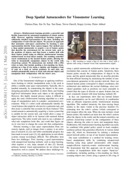 Deep Spatial Autoencoders for Visuomotor Learning