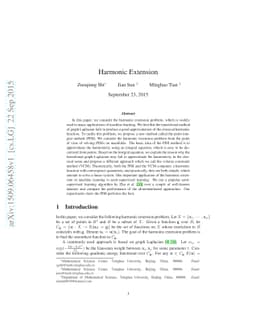 Harmonic Extension