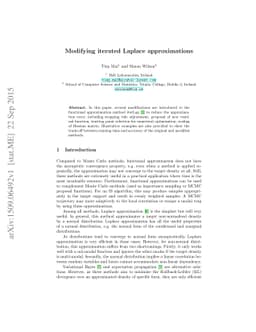 Modifying iterated Laplace approximations