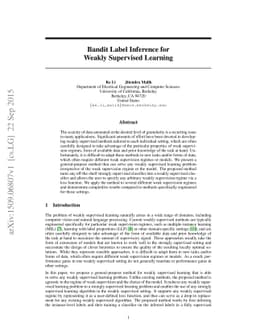 Bandit Label Inference for Weakly Supervised Learning