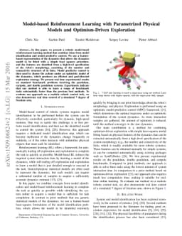 Model-based Reinforcement Learning with Parametrized Physical Models and
  Optimism-Driven Exploration