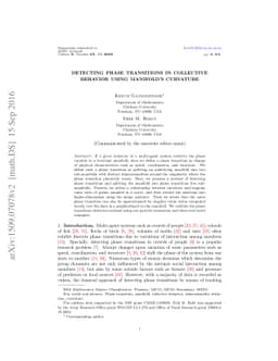 Detecting phase transitions in collective behavior using manifold's
  curvature