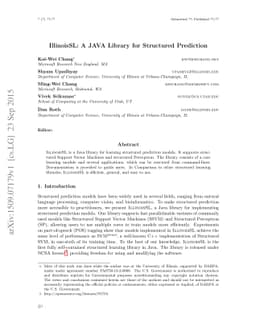 IllinoisSL: A JAVA Library for Structured Prediction