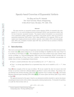 Sparsity-based Correction of Exponential Artifacts