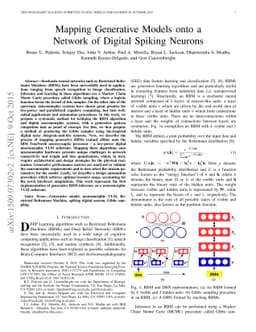Mapping Generative Models onto a Network of Digital Spiking Neurons