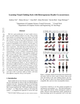 Learning Visual Clothing Style with Heterogeneous Dyadic Co-occurrences