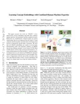 Learning Concept Embeddings with Combined Human-Machine Expertise