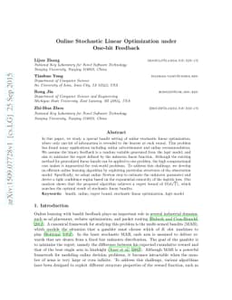 Online Stochastic Linear Optimization under One-bit Feedback