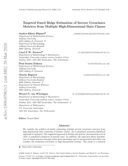 Targeted Fused Ridge Estimation of Inverse Covariance Matrices from
  Multiple High-Dimensional Data Classes