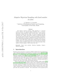 Adaptive Rejection Sampling with fixed number of nodes