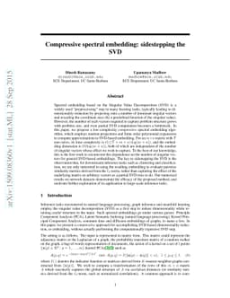 Compressive spectral embedding: sidestepping the SVD