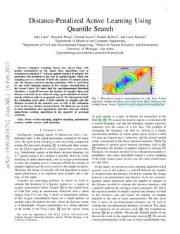 Distance-Penalized Active Learning Using Quantile Search