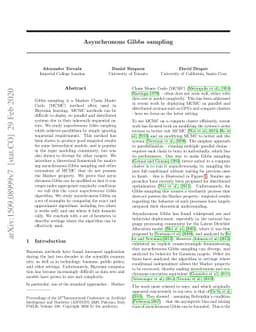 Asynchronous Gibbs Sampling
