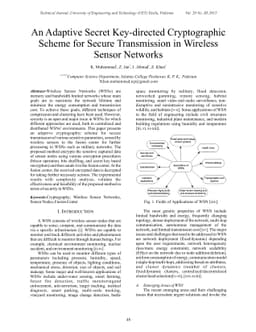 An Adaptive Secret Key-directed Cryptographic Scheme for Secure
  Transmission in Wireless Sensor Networks