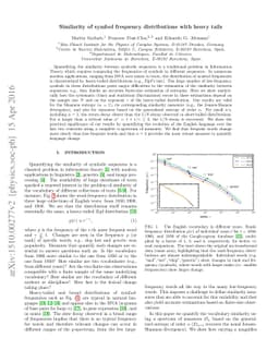 Similarity of symbol frequency distributions with heavy tails