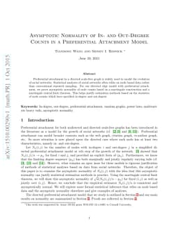 Asymptotic Normality of In- and Out-Degree Counts in a Preferential
  Attachment Model