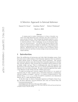 A Selective Approach to Internal Inference