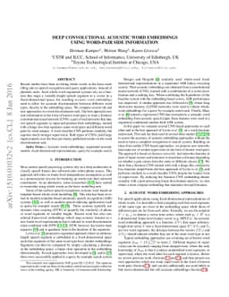Deep convolutional acoustic word embeddings using word-pair side
  information