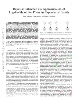 Bayesian Inference via Approximation of Log-likelihood for Priors in
  Exponential Family