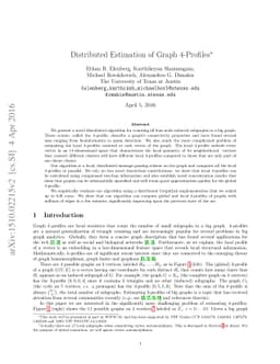 Distributed Estimation of Graph 4-Profiles