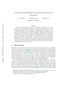 Functional Frank-Wolfe Boosting for General Loss Functions
