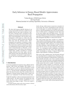 Early Inference in Energy-Based Models Approximates Back-Propagation