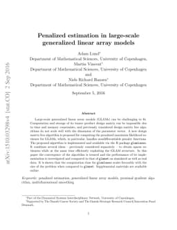 Penalized estimation in large-scale generalized linear array models