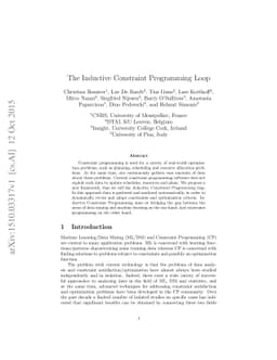 The Inductive Constraint Programming Loop